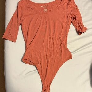 American Eagle Outfitters Soft & Sexy Ribbed Top in Rust